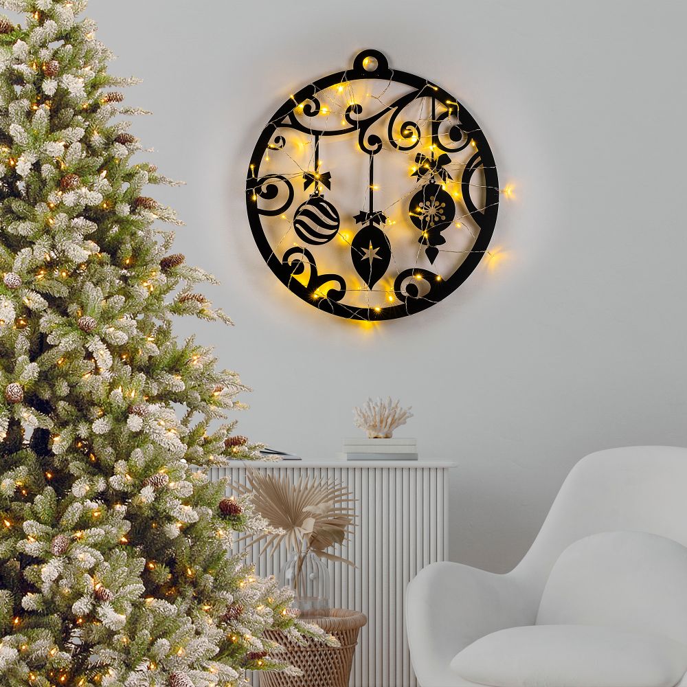 XMASBLACK - 028 Crni Dekorativni Metalni Zidni Ukras slika 2