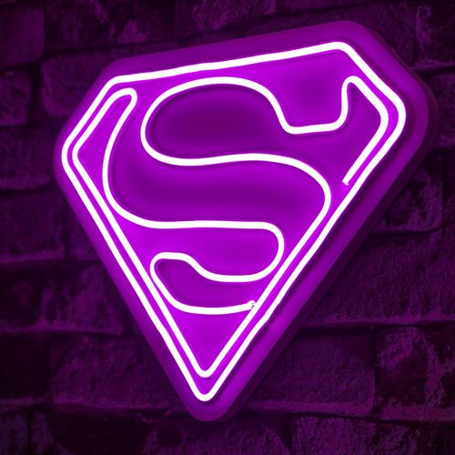 Wallity Ukrasna plastična LED rasvjeta, Superman - Pink slika 8