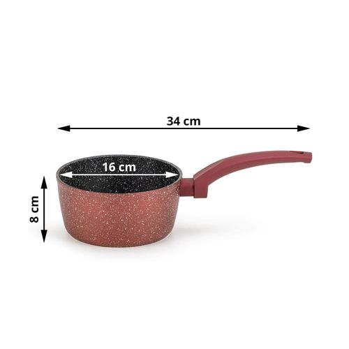 Lončić s ručkom Rosmarino Lava Stone Grape - 16 cm slika 4