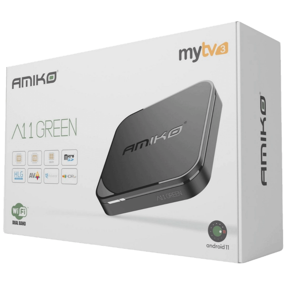 Amiko Prijemnik IPTV, Android OS , 2/16GB, 4K, WiFi, Bluetooth - A11 GREEN slika 5