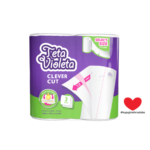 Teta Violeta Kuhinjski ručnici 2/1 3sl. PICNIC, Clever Cut 2 x 120 listića slika 1