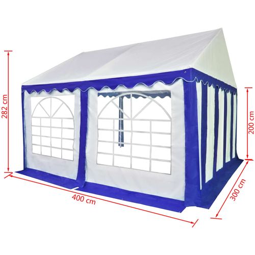 Vrtni šator od PVC-a 3 x 4 m plavo-bijeli slika 35