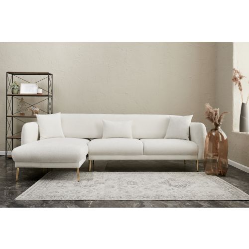 Atelier Del Sofa Kutna garnitura na razvlačenje, Krem Zlato, Simena Left - Cream slika 1