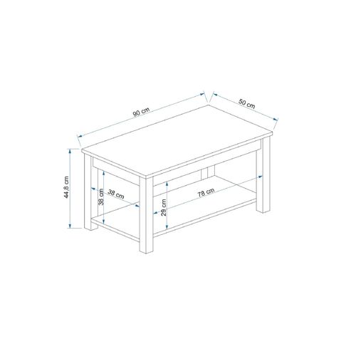 Larissa - Walnut Walnut Coffee Table slika 5