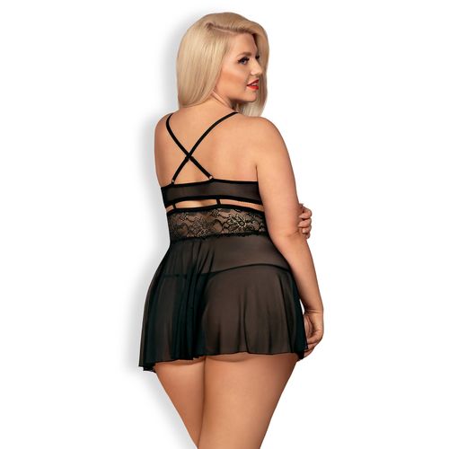 Obsessive komplet Babydoll & tange 838-BAB-1 , crna slika 4