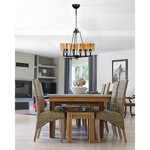 Napoli 6 Lı Avize Black Chandelier slika 1