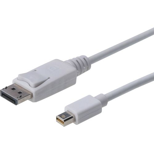 Digitus Mini-DisplayPort / DisplayPort adapterski kabel Mini DisplayPort utikač, DisplayPort utikač 1.00 m bijela AK-340102-010-W  DisplayPort kabel slika 3