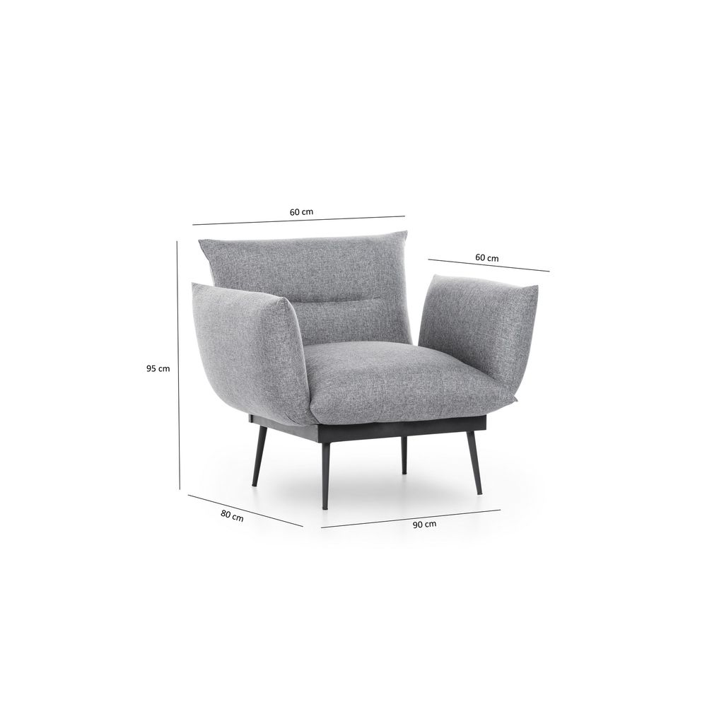 Jax Solo - Sivi GR110 Wing Chair slika 7