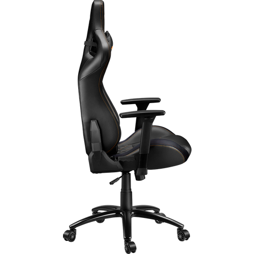 CANYON Nightfall GС-7 Gaming chair, PU leather, Cold molded foam, Metal Frame, Top gun mechanism, 90-160 dgree, 3D armrest, Class 4 gas lift, metal base ,60mm Nylon Castor, black and orange stitching slika 5