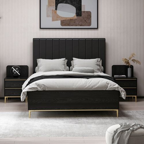Woody Fashion Dvostrani okvir kreveta i uzglavlje, Elevate 160 x 200 - Black slika 3