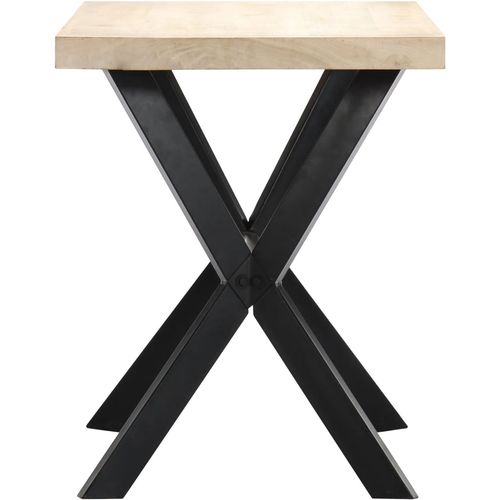 Blagovaonski stol bijeli 120x60x75 cm od masivnog drva manga slika 30