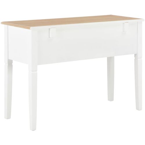 Pisaći stol bijeli 109,5 x 45 x 77,5 cm drveni slika 50