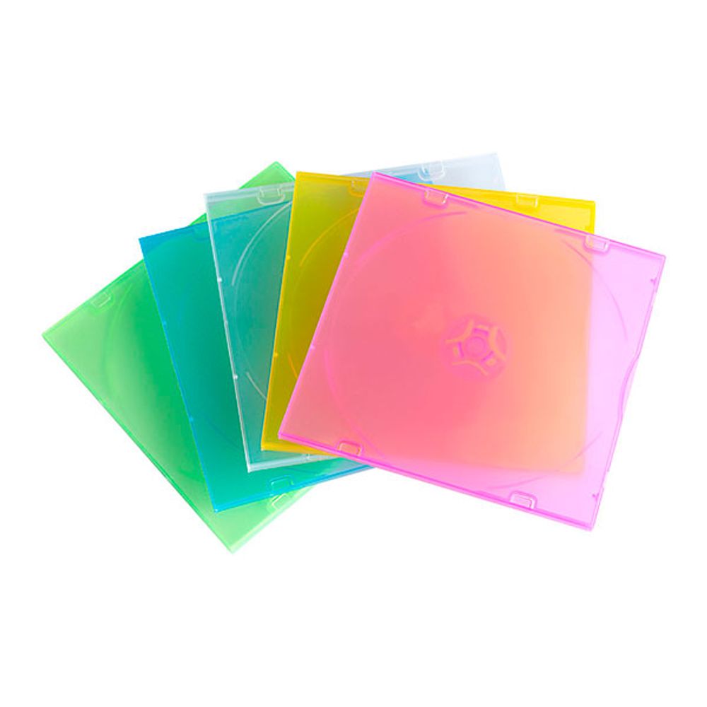 KUTIJA ZA CD 20/1 SLIM PROZIRNI U BOJI , BOX37 slika 1