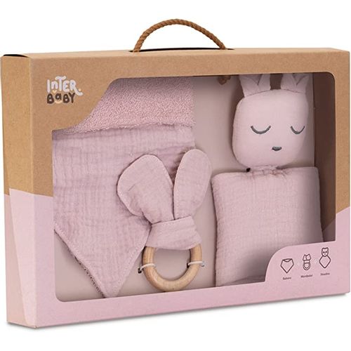 InterBaby Set za bebe Muslin Dark pink slika 1