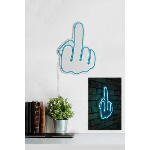 Wallity Ukrasna plastična LED rasvjeta, Middle Finger - Blue slika 13