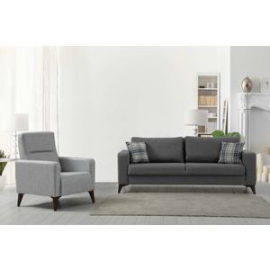 Kristal 3+1 - Dark Grey, Light Grey Dark Grey
Light Grey Sofa Set