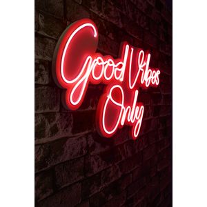 Wallity Ukrasna plastična LED rasvjeta, Good Vibes Only 2 - Red