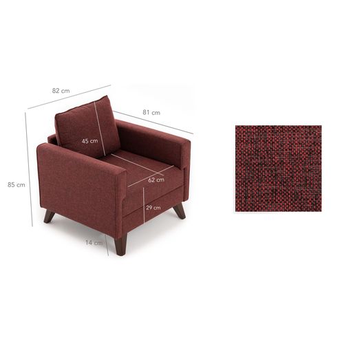 Atelier Del Sofa Fotelja BELLA crvena, Bella Armchair - Claret Red slika 7