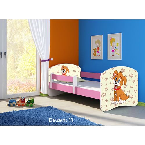 Deciji krevet ACMA II 160x80 + dusek 6 cm PINK11 slika 1