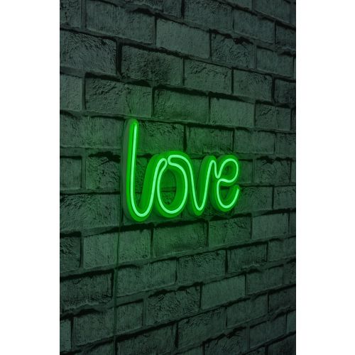 Wallity Ukrasna plastična LED rasvjeta, Love - Green slika 10