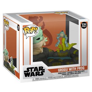 POP figura Deluxe Star Wars The Mandalorian Grogu s žabom