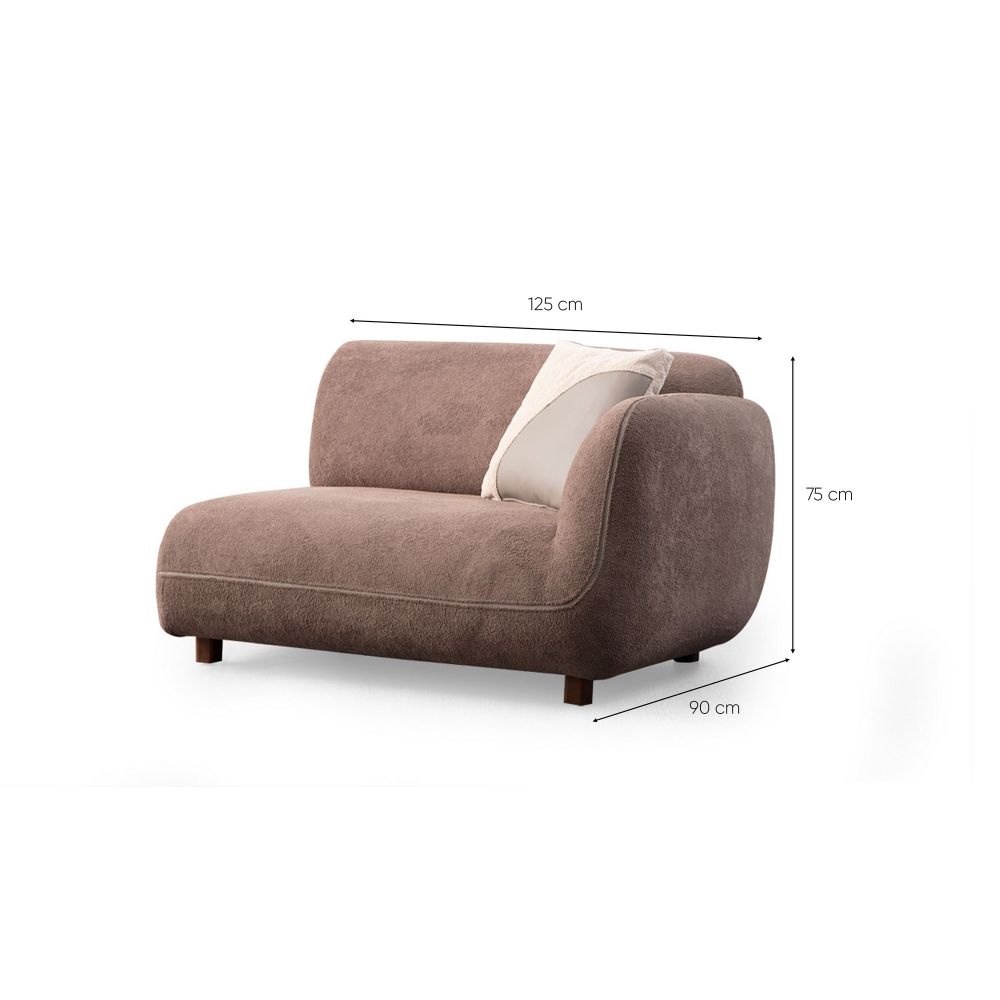 Ugaona sofa Pavia Corner 7 (L1,5+Cx+O1+O1+Chlr) - boje: krem smeđa slika 19