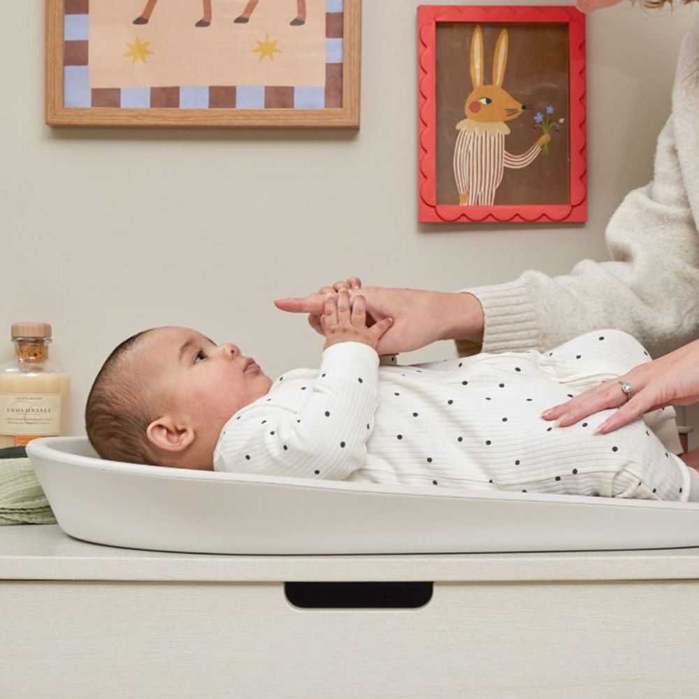 Shnuggle Silikonska mekana podloga za prematanje Squishy - Ivory slika 5