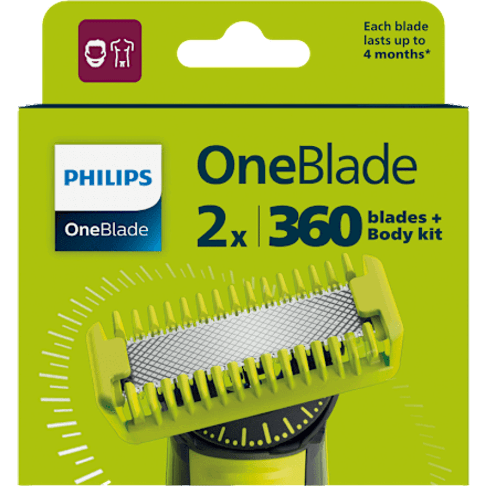 PHILIPS ONE BLADE Zamjenske oštrice 360 FACE&BODY 2+1 QP624/50 slika 1
