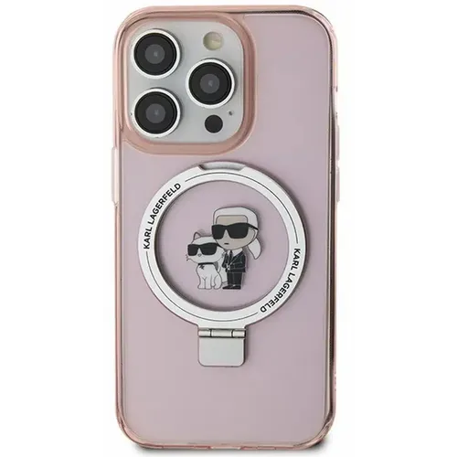 Original KARL LAGERFELD Hardcase maska za iPhone 15 Pro Max (Magsafe / Ringstand KC / pink) slika 2