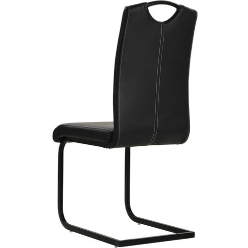 Konzolne blagovaonske stolice od umjetne kože 2 kom crne slika 16
