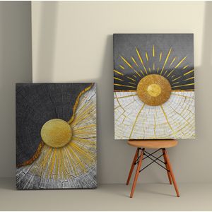 2KNV4291 - 50 x 70 Multicolor Decorative Canvas Painting (2 Pieces)