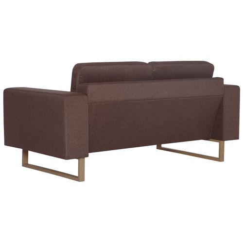 2-dijelni set sofa od tkanine smeđi slika 31