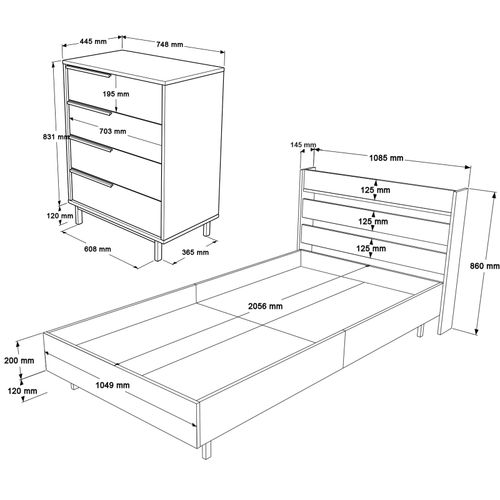 ON27-W White Young Room Set slika 6