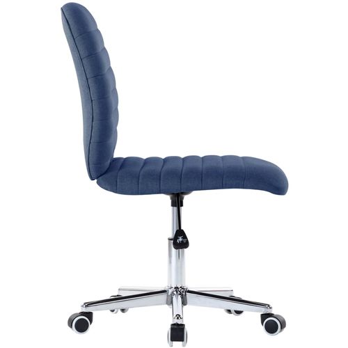 Okretna uredska stolica od tkanine plava slika 9