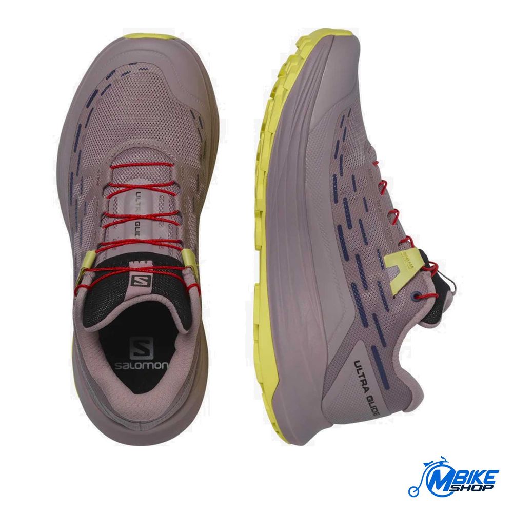 Salomon Ženske patike Ultra Glide W, Quail/Yellow Iris/Fiery Red slika 4