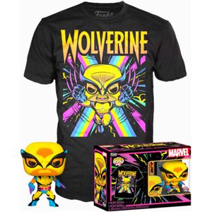 Set Figura POP i Majica Marvel Wolverine Black Light, Veličina M