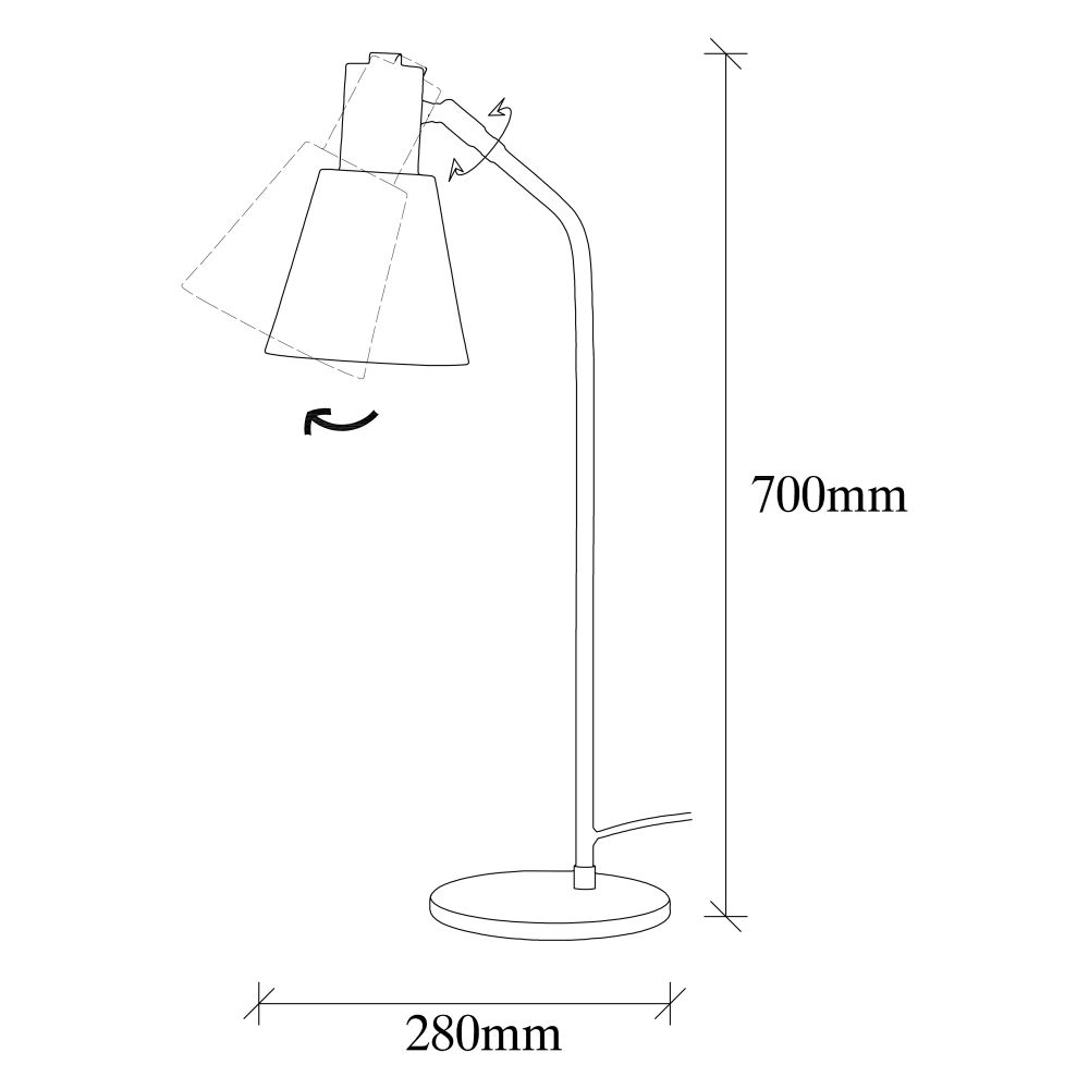 Sivani - MR-606 Vintage Lampa za Sto slika 8