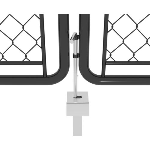Vrtna vrata čelična 400 x 125 cm antracit slika 4