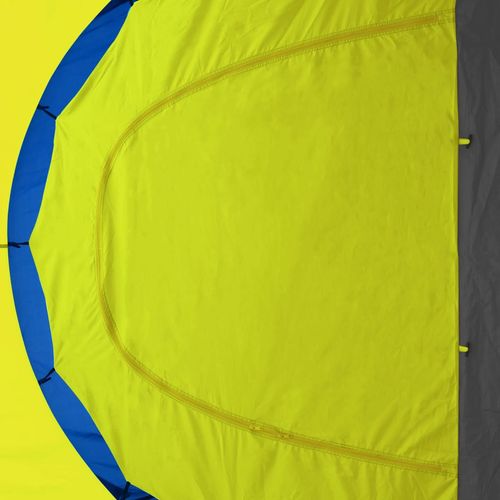 Šator za kampiranje od tkanine za 9 osoba plavo-žuti slika 29
