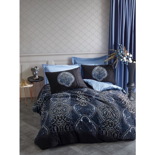 L'essential Maison Glory - Plavi
Crni
Tamnoplavi Satenski Set Pokrivača za Duvet slika 1