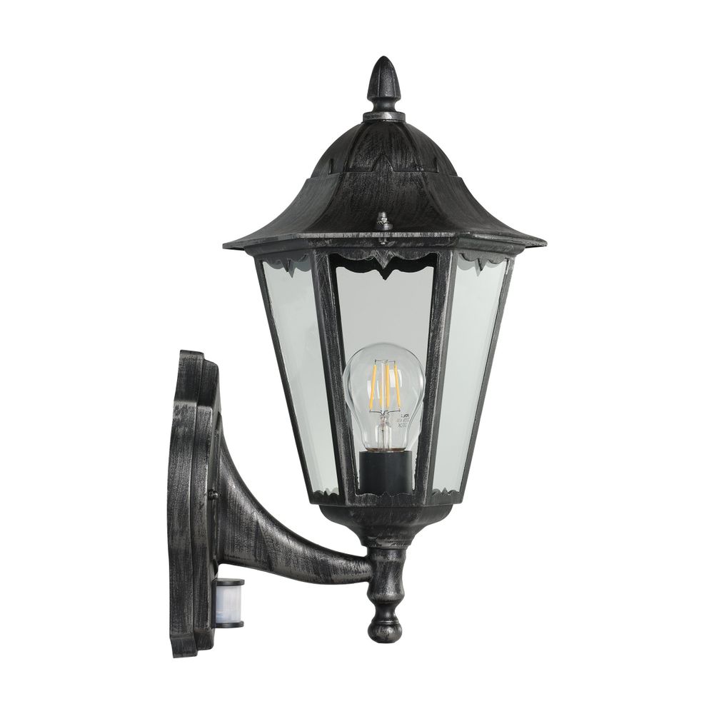 Eglo Navedo Vanjska Zidna Lampa s Senzorom, E27, Crna/Srebrna slika 7
