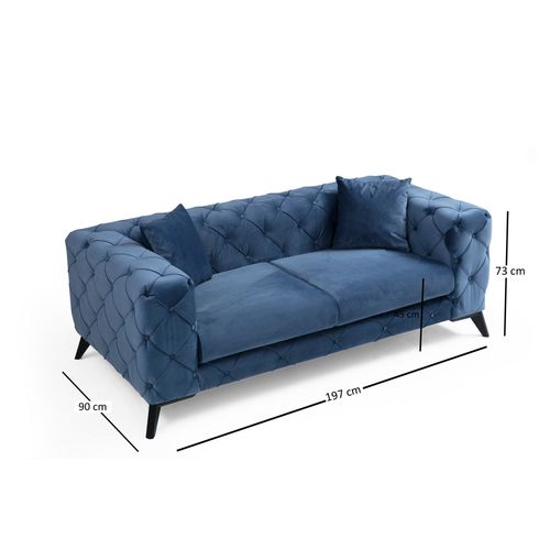 Como 2 Seater - Blue Blue 2-Seat Sofa slika 9