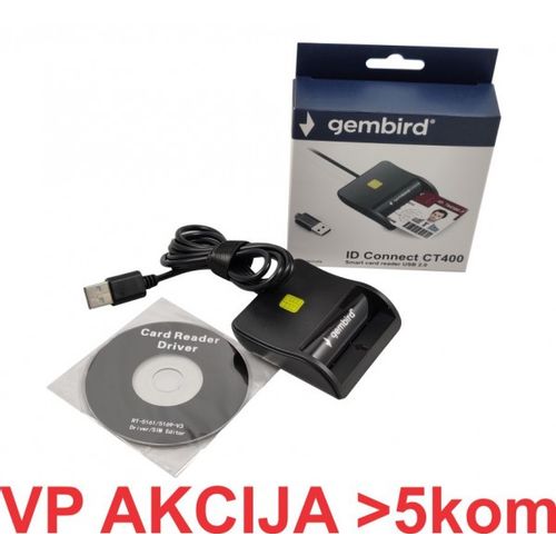 CRDR-CT400 ** Gembird Smart card reader USB 2.0 Citac za licne karte, saobracajne, bankarske (599) slika 4