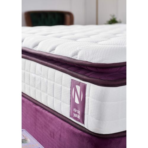 Woody Fashion Madrac, Bijela boja Ljubičasta, Purple 90x200 cm Single Size Padded Soft Mattress slika 3