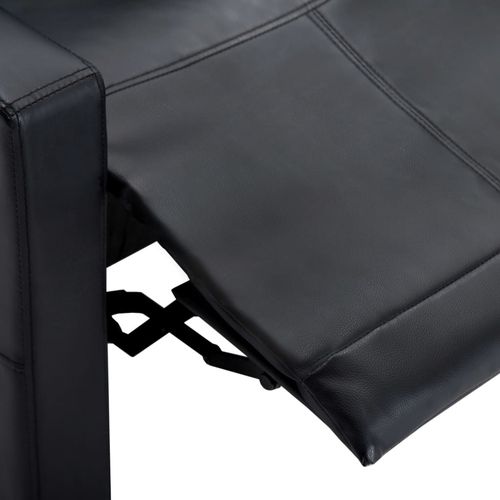 Kutna nagibna sofa s presvlakom od umjetne kože crna slika 12
