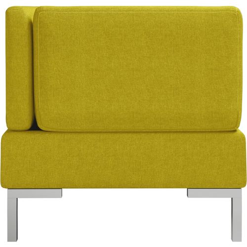 3-dijelni set sofa od tkanine žuti slika 12