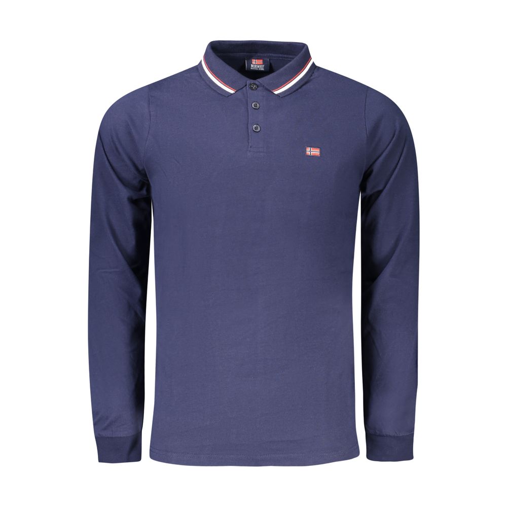 NORWAY 1963 MEN'S LONG SLEEVE POLO SHIRT BLUE slika 1