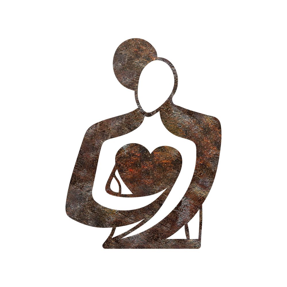 Decorative metal wall accessory Rusty Hug, colour: antiquation slika 5