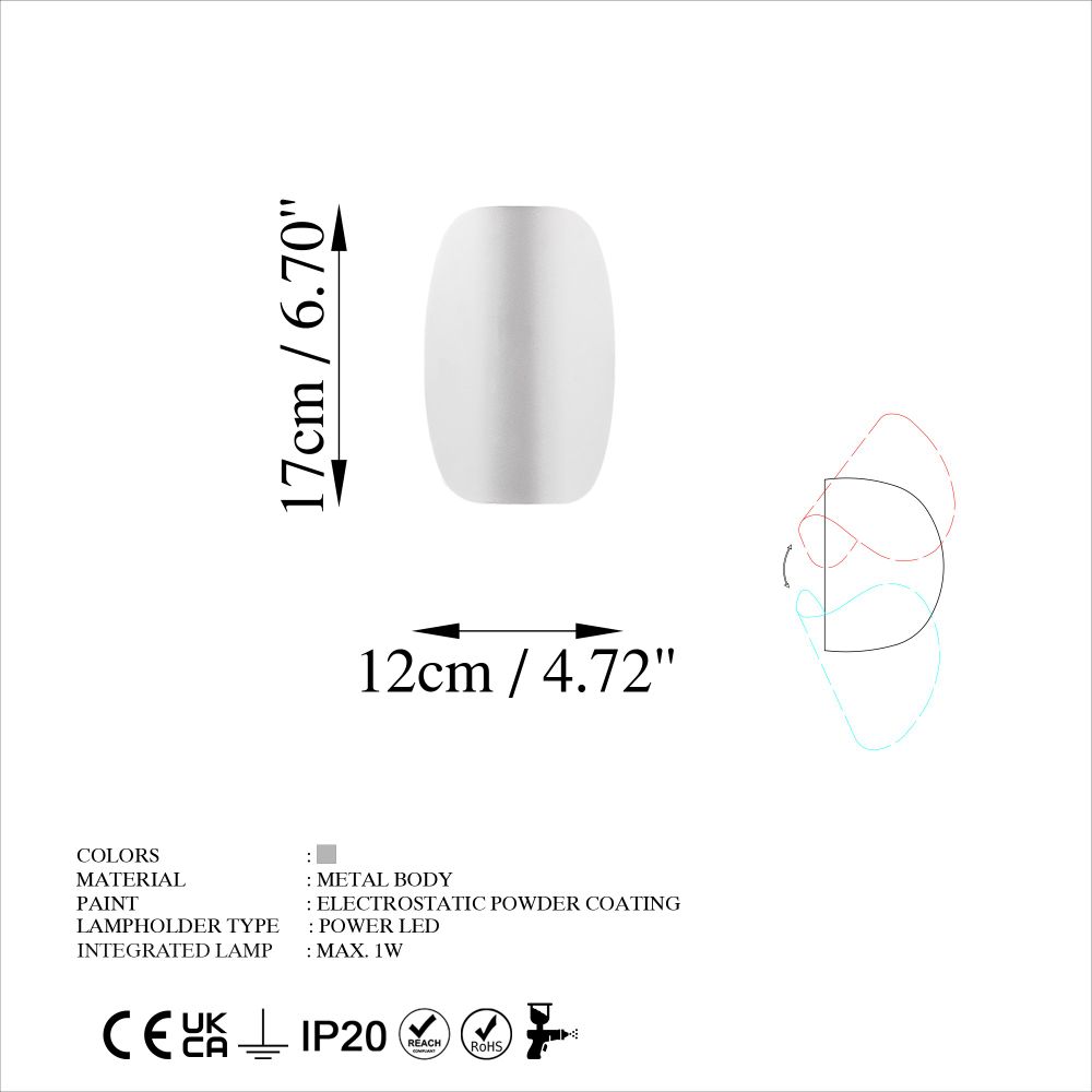 Heybe - 13626 Hrom Zidna Lampa slika 9