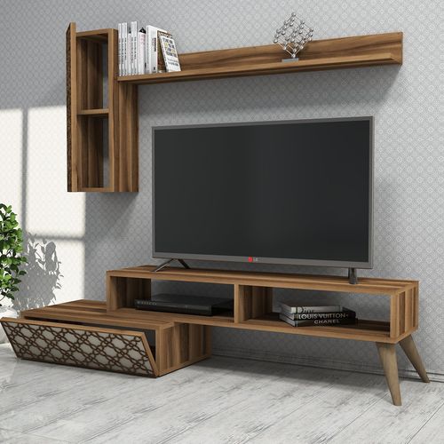 Woody Fashion TV jedinica, Planet - Walnut, Cream slika 2